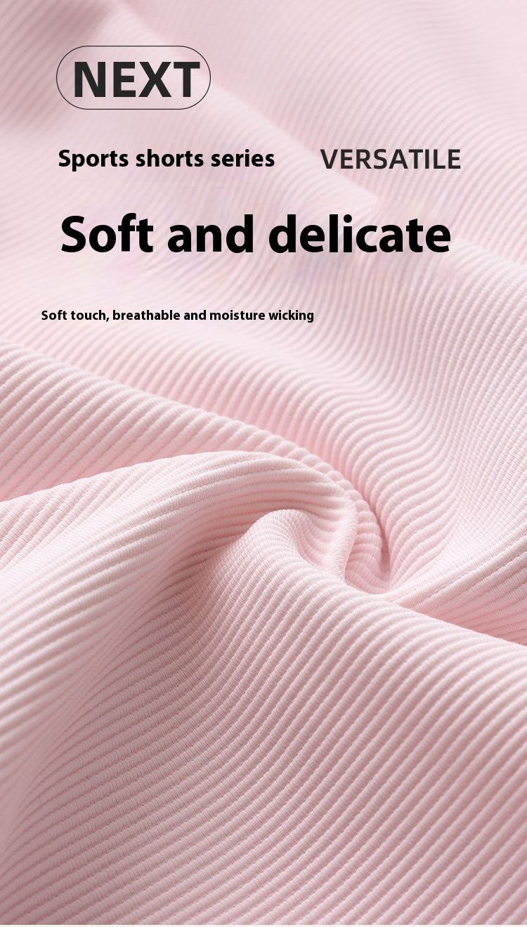 Women's Thin Drawstring Sports Yoga Shorts/High Elastic Fitness Running Shorts