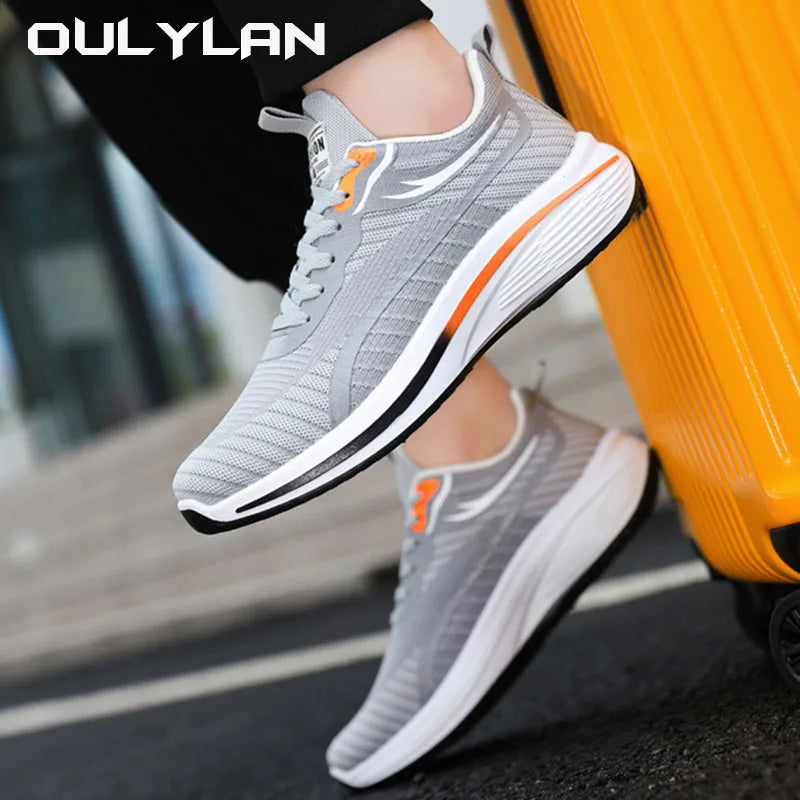 New Casual Men Knit Casual Walking Shoes Breathable/Trendy Sneakers Original Light Shock Absorption Male Tennis Shoes