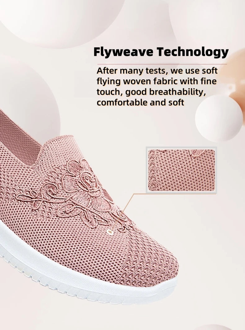 Women's breathable hollow flat shoes shallow mouth flower/solid color mesh shoes fashionable lazy shoes