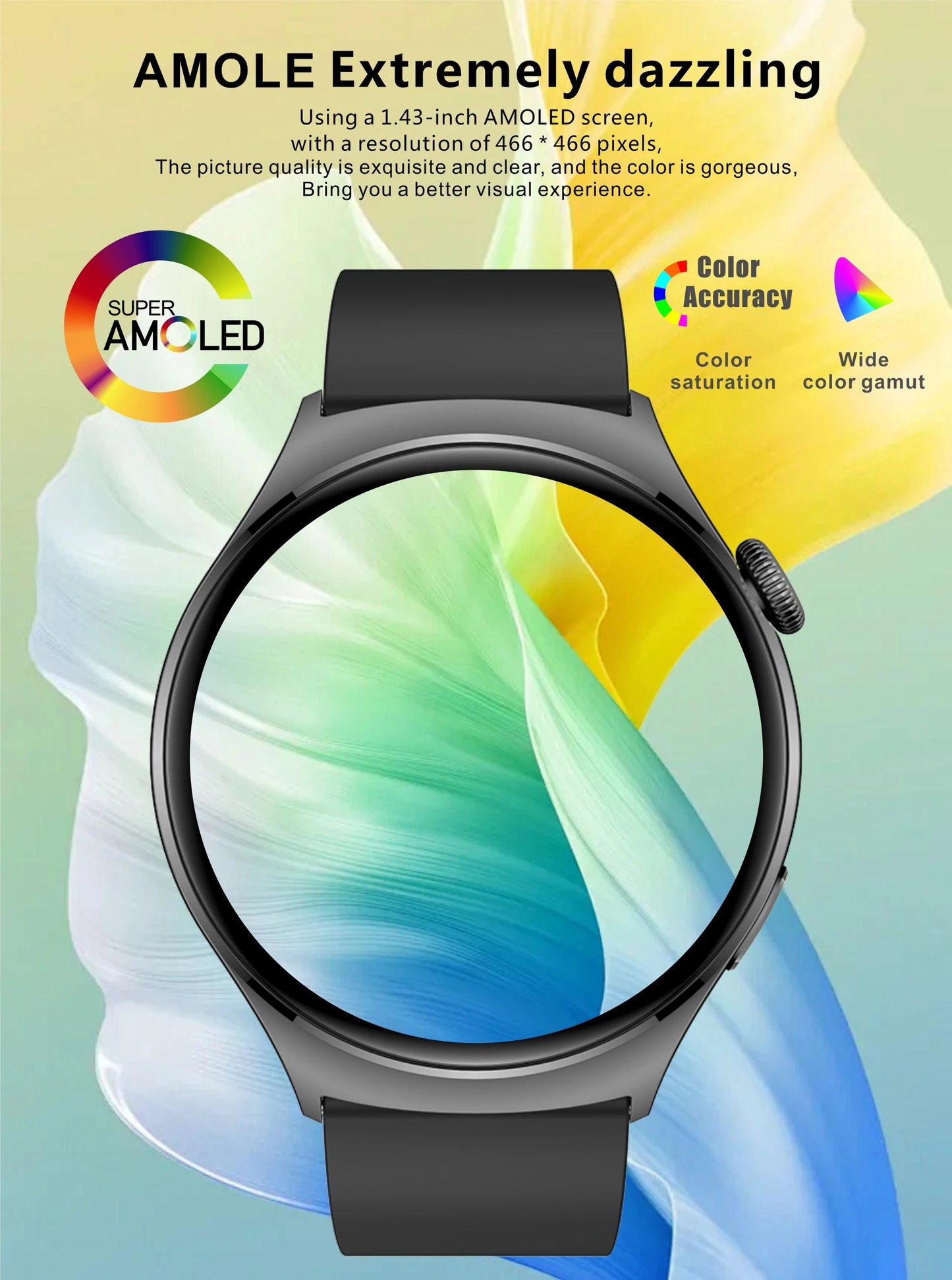 Aolon Mars R3 Smartwatch Premium Health & Fitness Tracker/With 2-Week Battery Life | Ip68 Waterproof Watch For IPhone