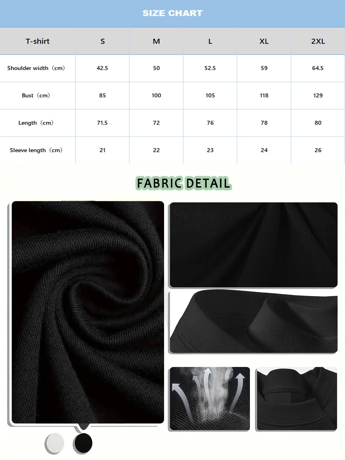 3-Piece Men's T-Shirt Set, 220 Gram Cotton Heavyweight/American Men's Apparel Available in Black and White.