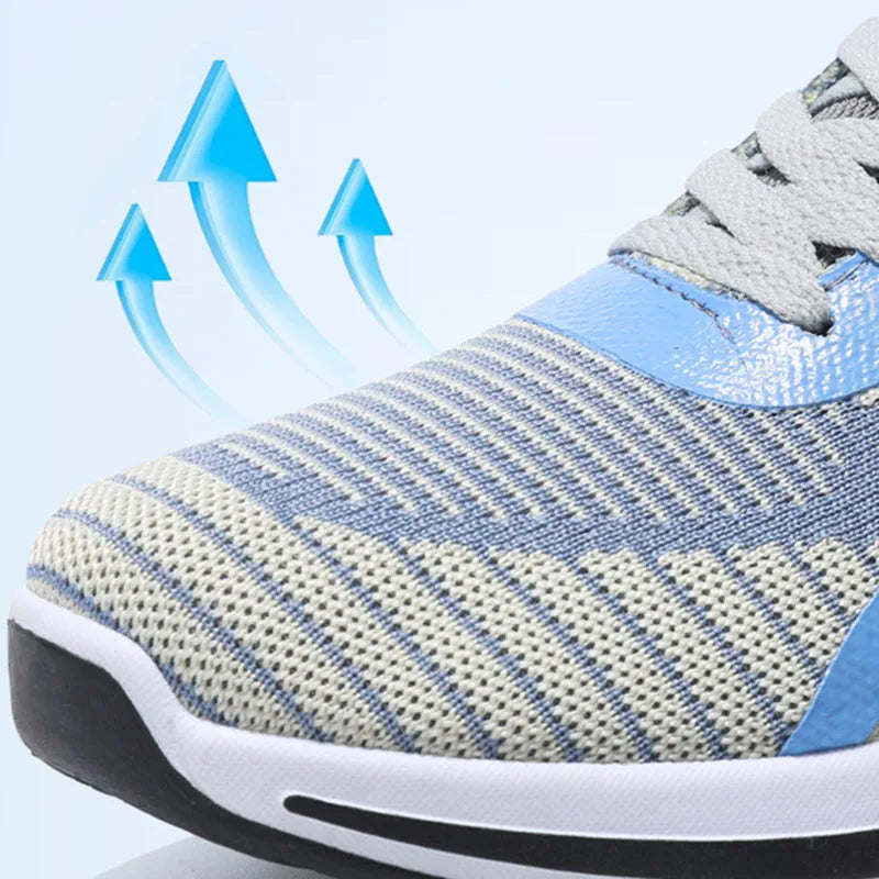 New Casual Men Knit Casual Walking Shoes Breathable/Trendy Sneakers Original Light Shock Absorption Male Tennis Shoes