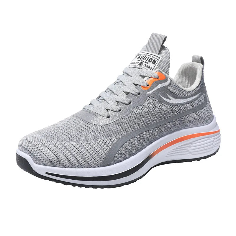 New Casual Men Knit Casual Walking Shoes Breathable/Trendy Sneakers Original Light Shock Absorption Male Tennis Shoes