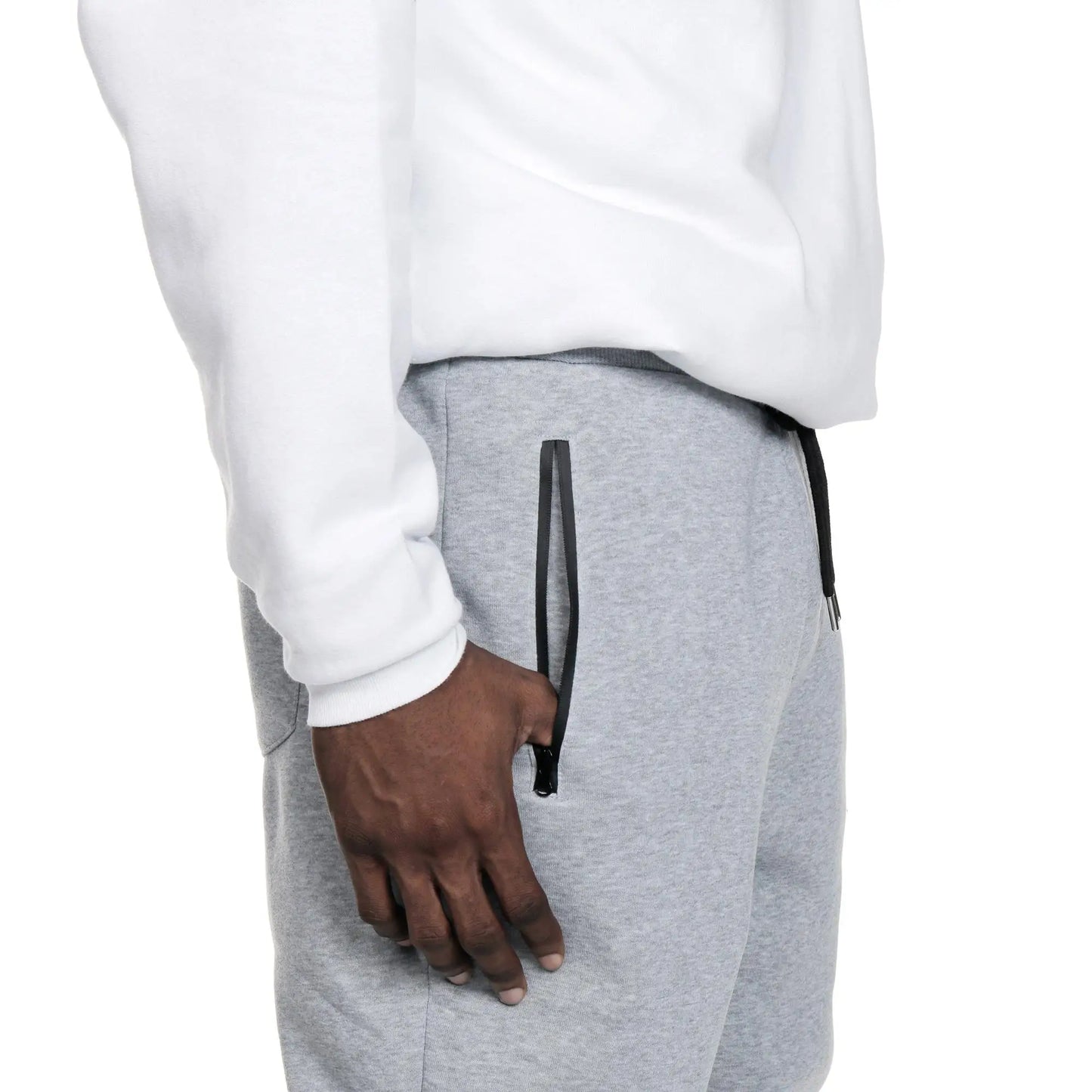 3 PACK: Men's Fleece Lined Slim Fit Casual Tech Jogger Sweatpants Zipper Pockets/for Casual Wear Sports and Loungewear S-3XL
