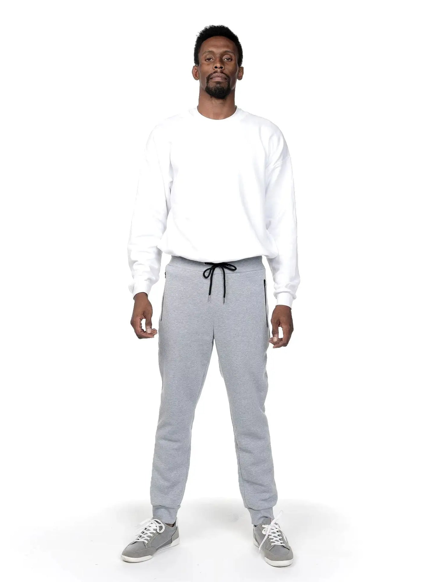 3 PACK: Men's Fleece Lined Slim Fit Casual Tech Jogger Sweatpants Zipper Pockets/for Casual Wear Sports and Loungewear S-3XL