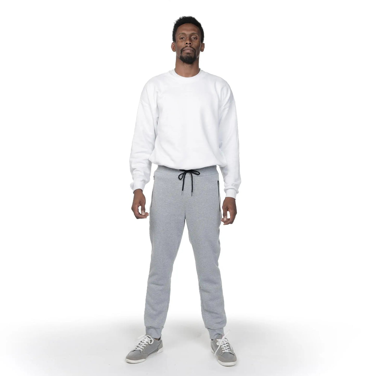 3 PACK: Men's Fleece Lined Slim Fit Casual Tech Jogger Sweatpants Zipper Pockets/for Casual Wear Sports and Loungewear S-3XL