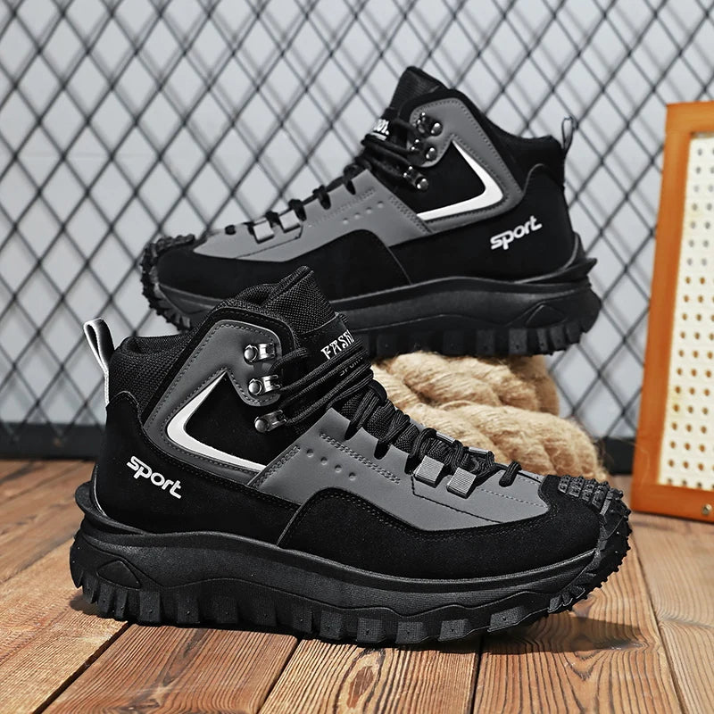 New Autumn High-Top Boots for Men/Wear-Resistant and Non-Slip Outdoor Mid-Top Boots