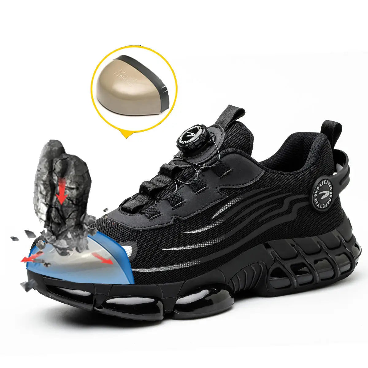 Steel Toe Work Sneakers for Men Women Lightweight/Comfortable Industrial & Construction Work Safety Shoes