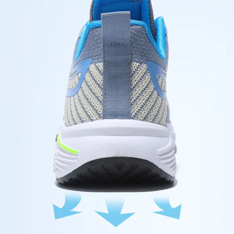 New Casual Men Knit Casual Walking Shoes Breathable/Trendy Sneakers Original Light Shock Absorption Male Tennis Shoes