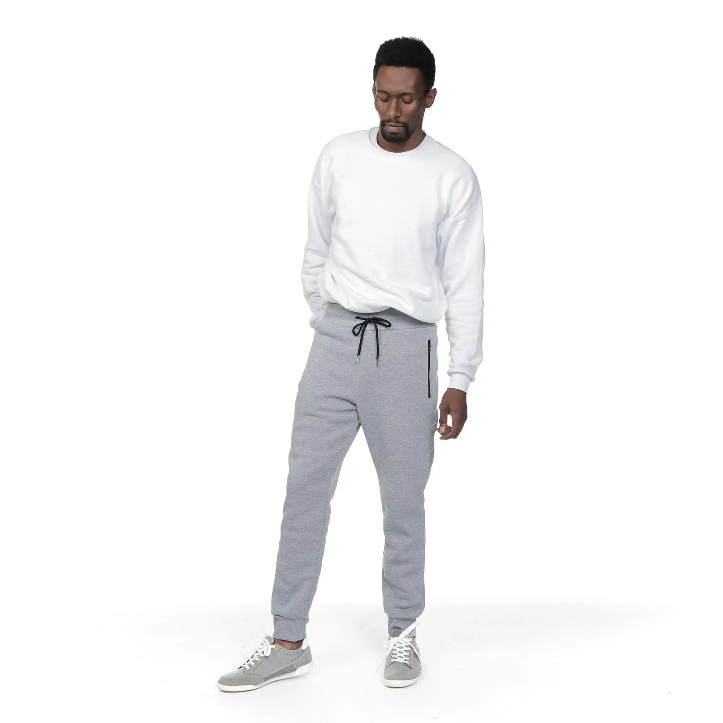 3 PACK: Men's Fleece Lined Slim Fit Casual Tech Jogger Sweatpants Zipper Pockets/for Casual Wear Sports and Loungewear S-3XL