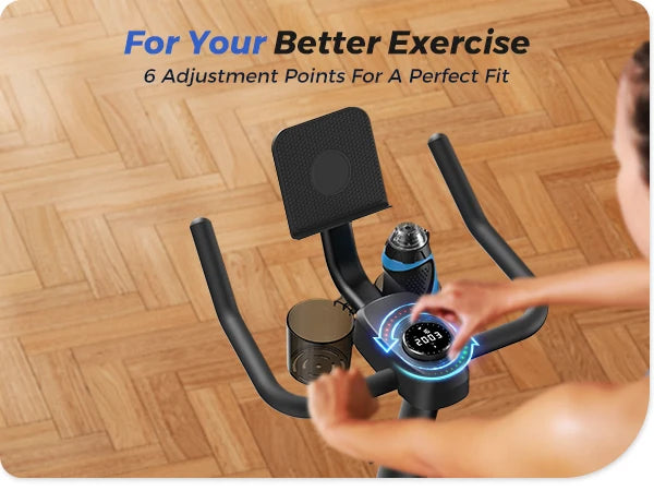 MERACH Exercise Bike Brake Pad Stationary Bike Low Noise Indoor Cycling Bike/270lbs Weight Capacity Tablet Mount Fitness Courses