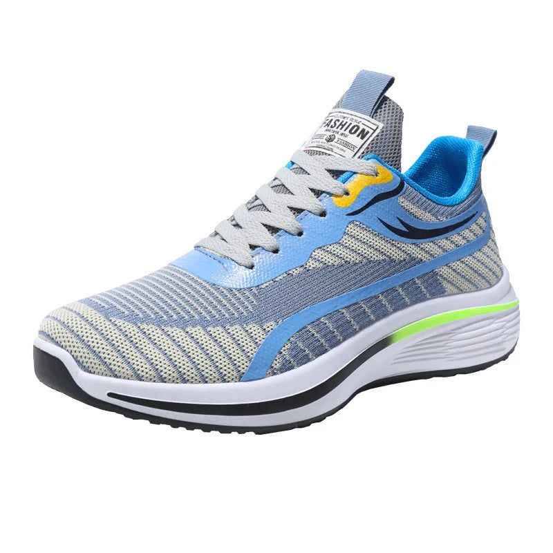 New Casual Men Knit Casual Walking Shoes Breathable/Trendy Sneakers Original Light Shock Absorption Male Tennis Shoes