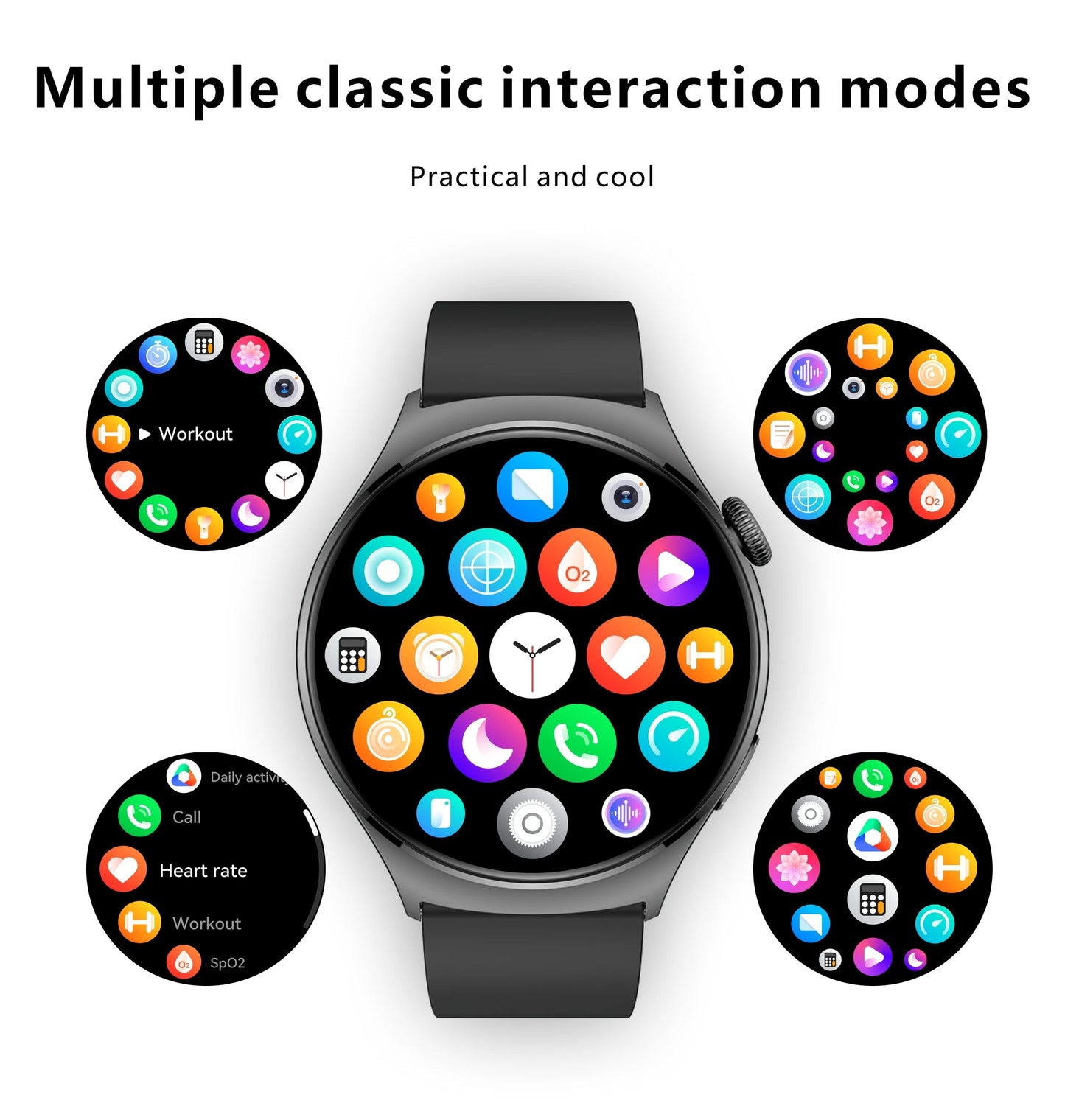 Aolon Mars R3 Smartwatch Premium Health & Fitness Tracker/With 2-Week Battery Life | Ip68 Waterproof Watch For IPhone