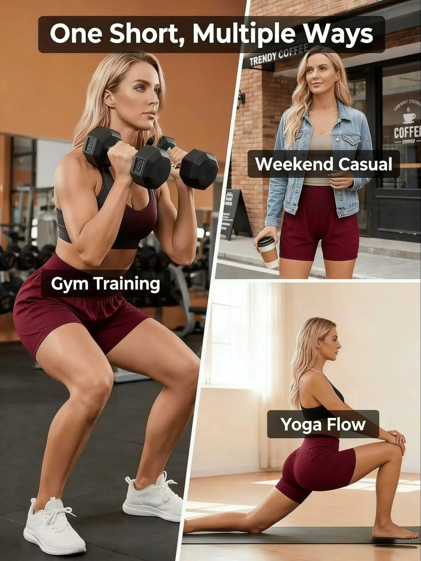Red Tight Sports Shorts And Yoga Shorts Comfortable And Breathable/With Excellent Elasticity And Skin-friendly Properties
