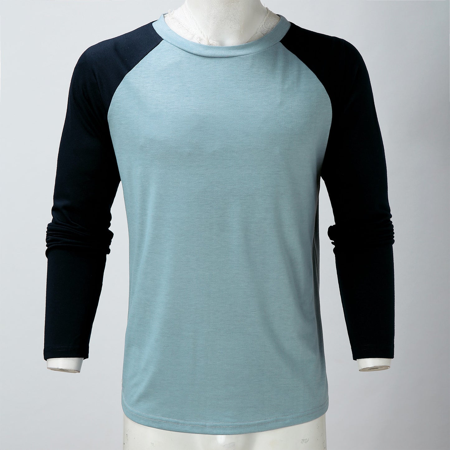 Men's Autumn Patchwork Long Sleeve T-shirt Slim Casual Fashion O Neck Pullover Top Daily Sports Oversized T Shirt Men Camisetas