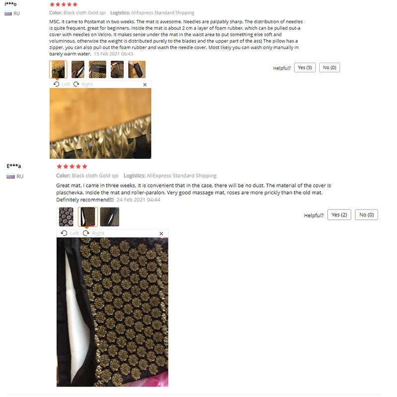 Massager Mat Shakti Mat Massage Yoga Mat Acupressure Relieve Stress/Back Body Pain Spike Mat Acupuncture Massage Cushion