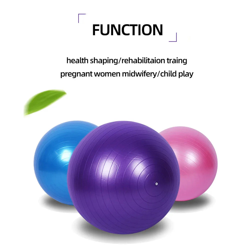 PVC Fitness Balls Yoga Ball Thickened Explosion-proof Exercise Home Gym/Pilates Equipment Balance Ball 45cm/55cm/65cm/75cm/85cm