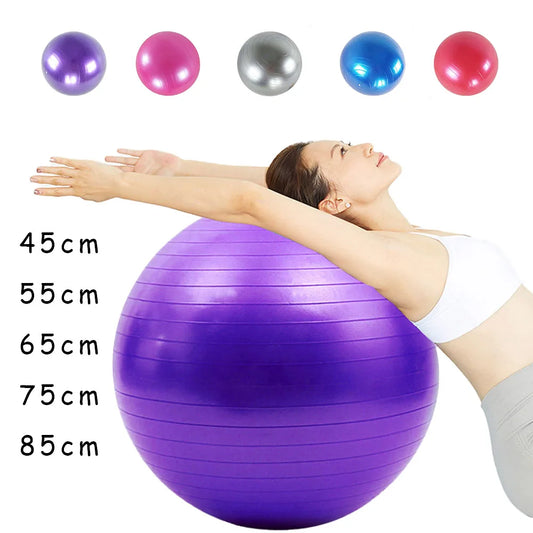PVC Fitness Balls Yoga Ball Thickened Explosion-proof Exercise Home Gym/Pilates Equipment Balance Ball 45cm/55cm/65cm/75cm/85cm