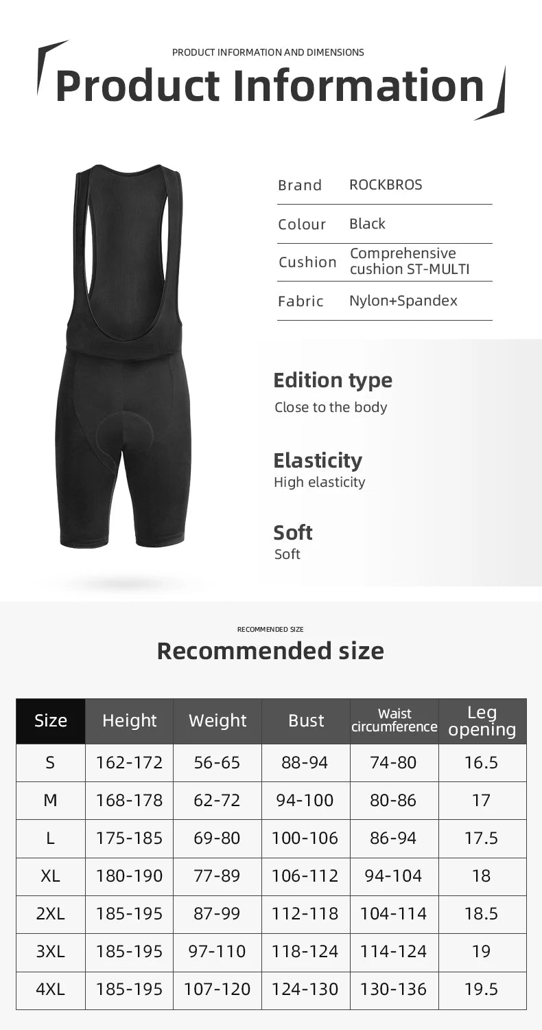 ROCKBROS Bicycle Shorts Men MTB Road Cycling Underwear Running Sports/Underpants Shorts Summer Bike Shorts Clothes