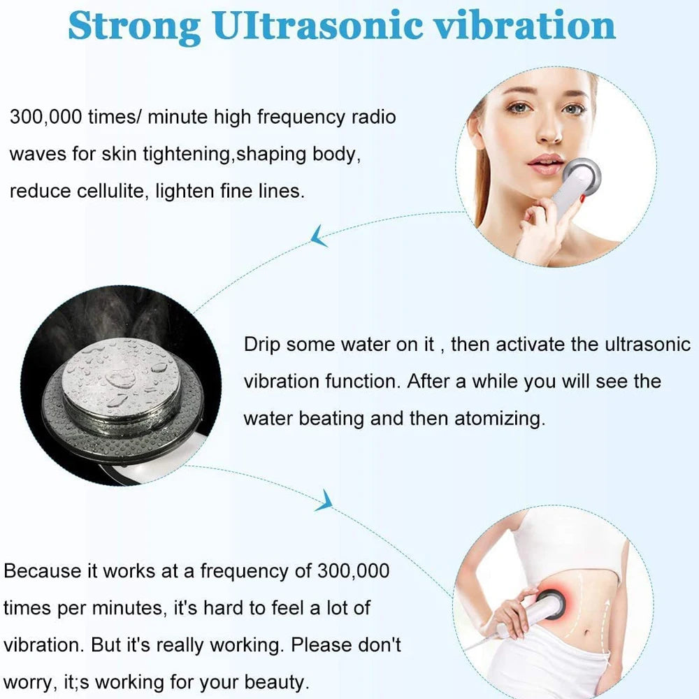 3 in 1 Cavitation Ultrasonic Machine Weight Loss Microcurrent/EMS Body Slimming Massager Fat Burner Cream Gel
