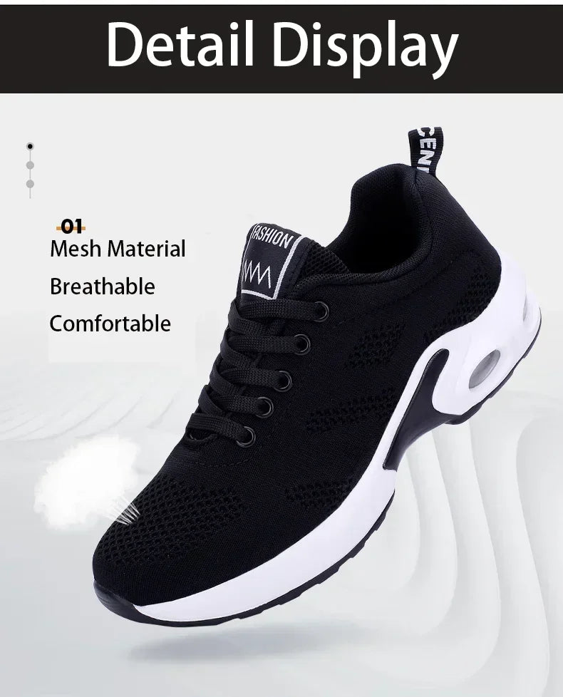 Summer Women Sneakers Outdoor Running Air Cushion Sport Shoes/Increase Height Breathable Walk Shoes
