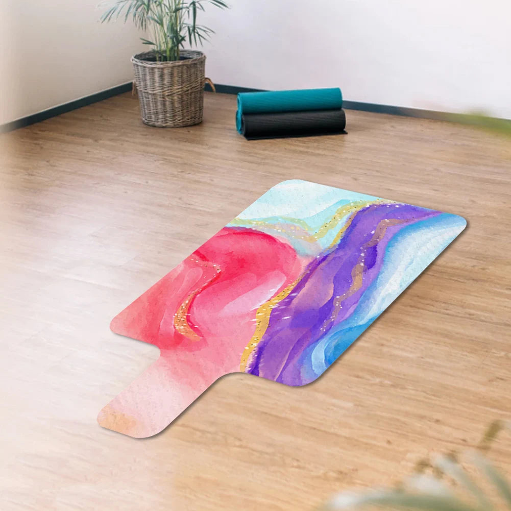 Pilates Reformer Mat Sweat Absorbent Pilates Suede Rubber Yoga Mat/Non-Slip Fitness Gym Mat Portable for Balance Training