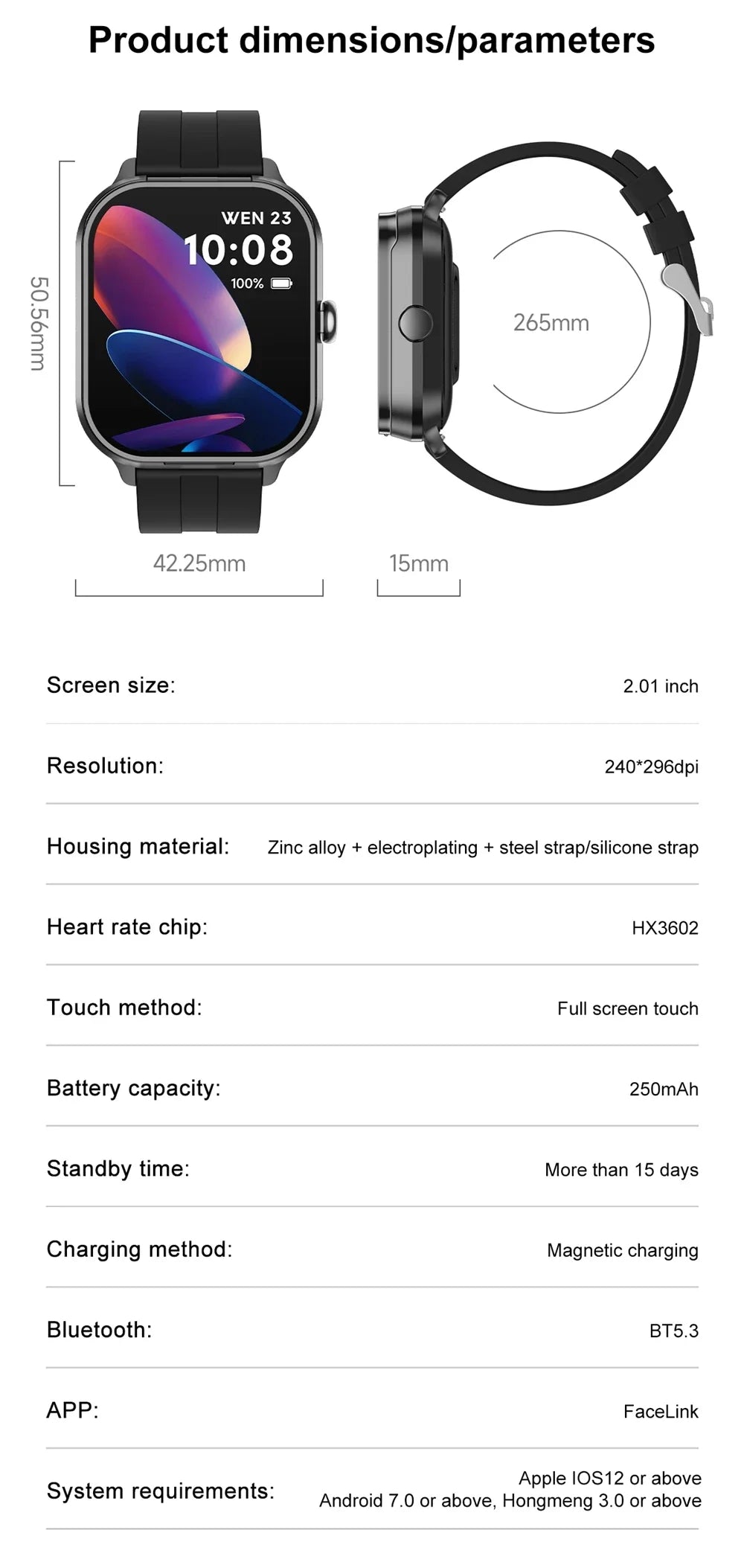 New 2-In-1 Smart Watch With Ear Buds For Men 2 Inch NFC Wireless Call/Fitness Music Control For Huawei Smartphone