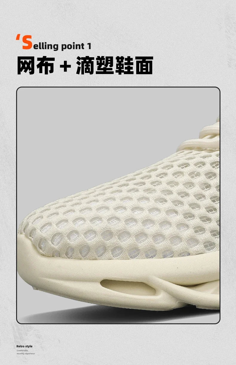 Men's Summer Mesh Sneakers Breathable for Casual Outdoor Running/Tennis Hiking & Luxury Platform Loafers Style