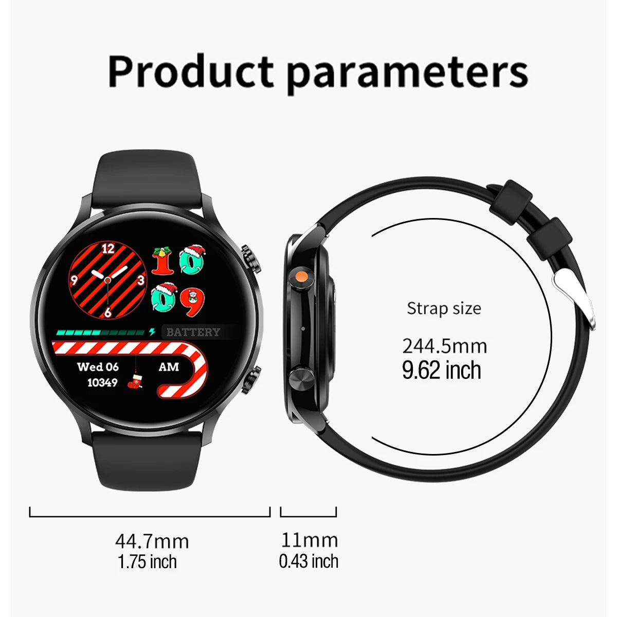 Body Temp Monitor Smartwatch for Women/ Men, 1.39'' HD Touch Screen/with Sleep Monitor/ IP67 Waterproof / 100+Sports/ SMS Alerts
