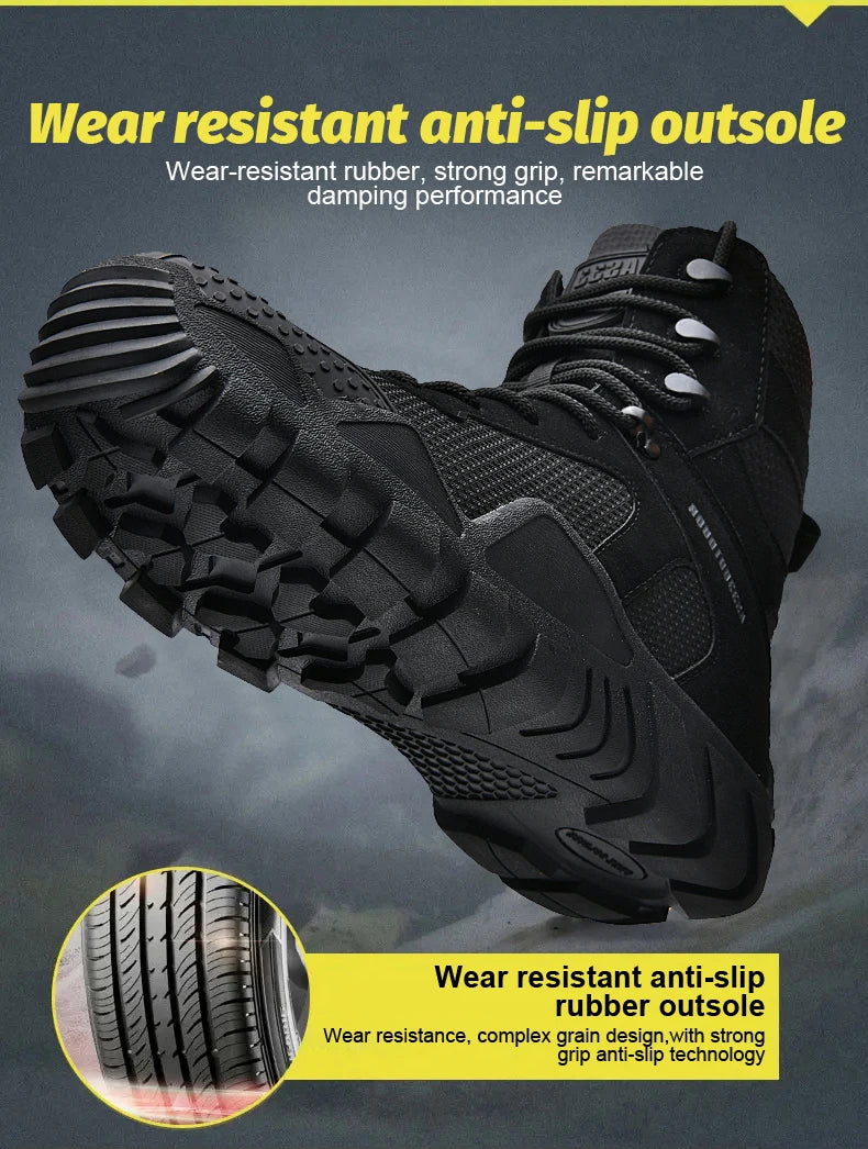 Men's waterproof hiking boots lightweight/outdoor work boots stylish and durable hiking boots