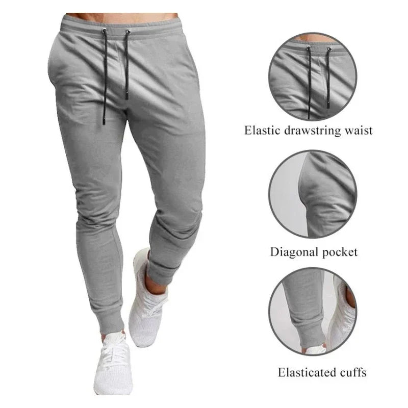 Casual Pants Men's Jogger Sweatpants Large Size Elastic Waist Sports/Casual Trousers Loose Fitness Clothes Spring Thin Pants