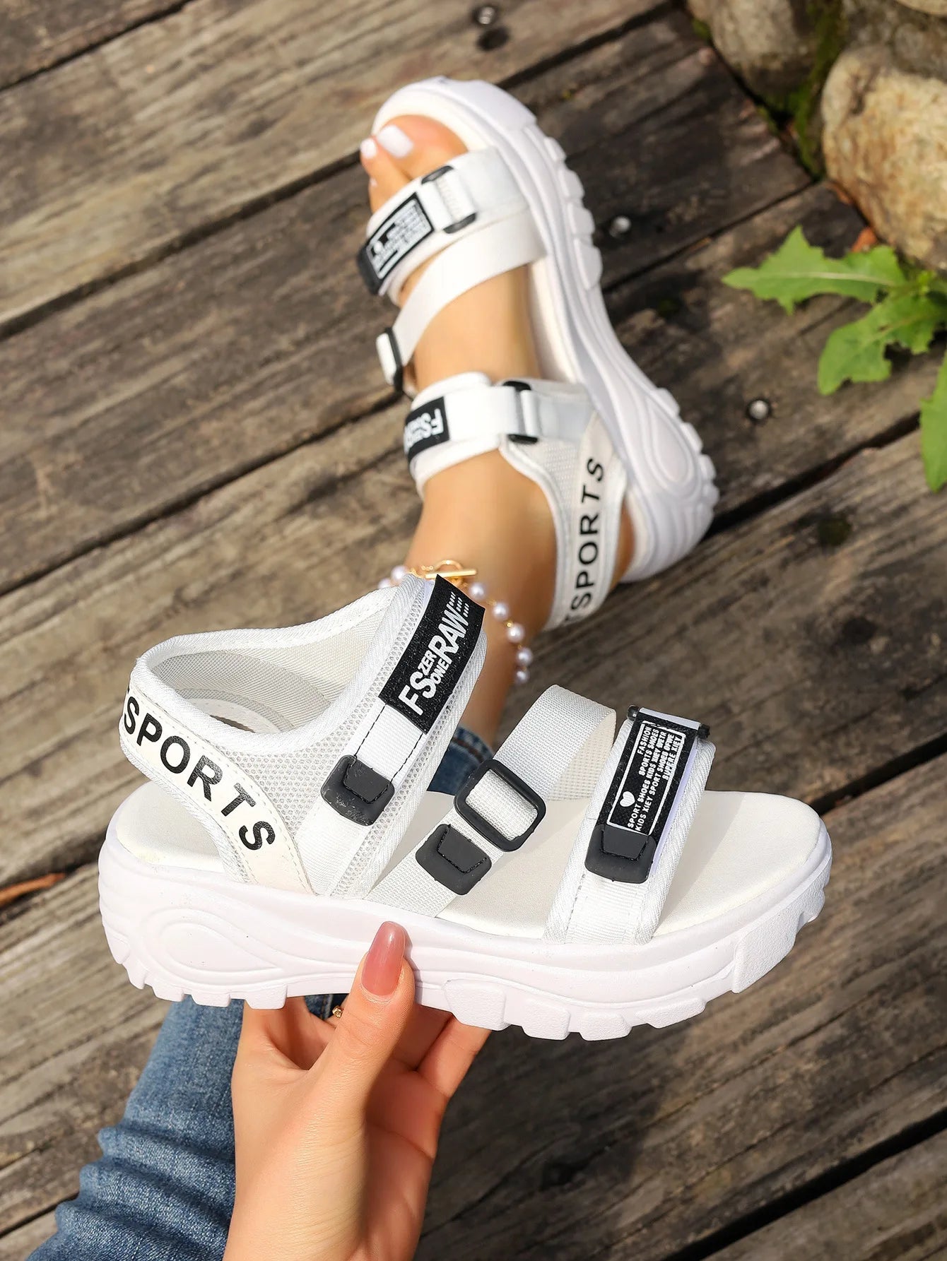 Sports Sandals Women's Beach Shoes Thin Straps Thick-Soled Shoe/Summer New Styles Soft Soles Versatile Comfortable Simple