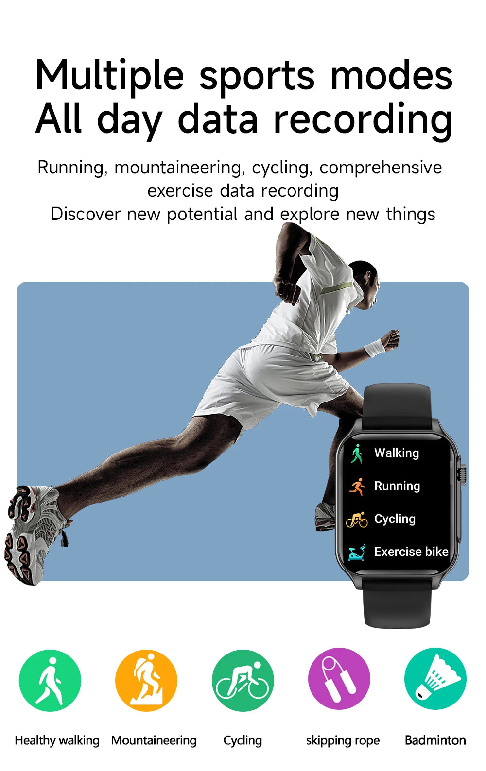AOLON P6 1.96'' Amoled Smartwatch Men Health Monitoring IP68 Waterproof/BT5.4 Voice Calling Smart Watch Women