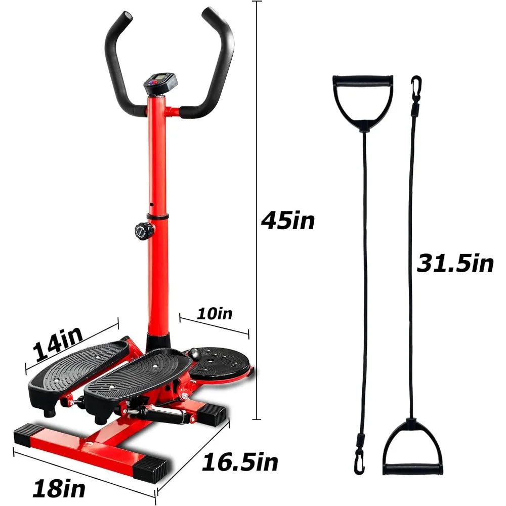 Steppers for Exercise Stair Stepper Walkout Multi-Function/Fitness Machine with Handlebar Resistance Bands