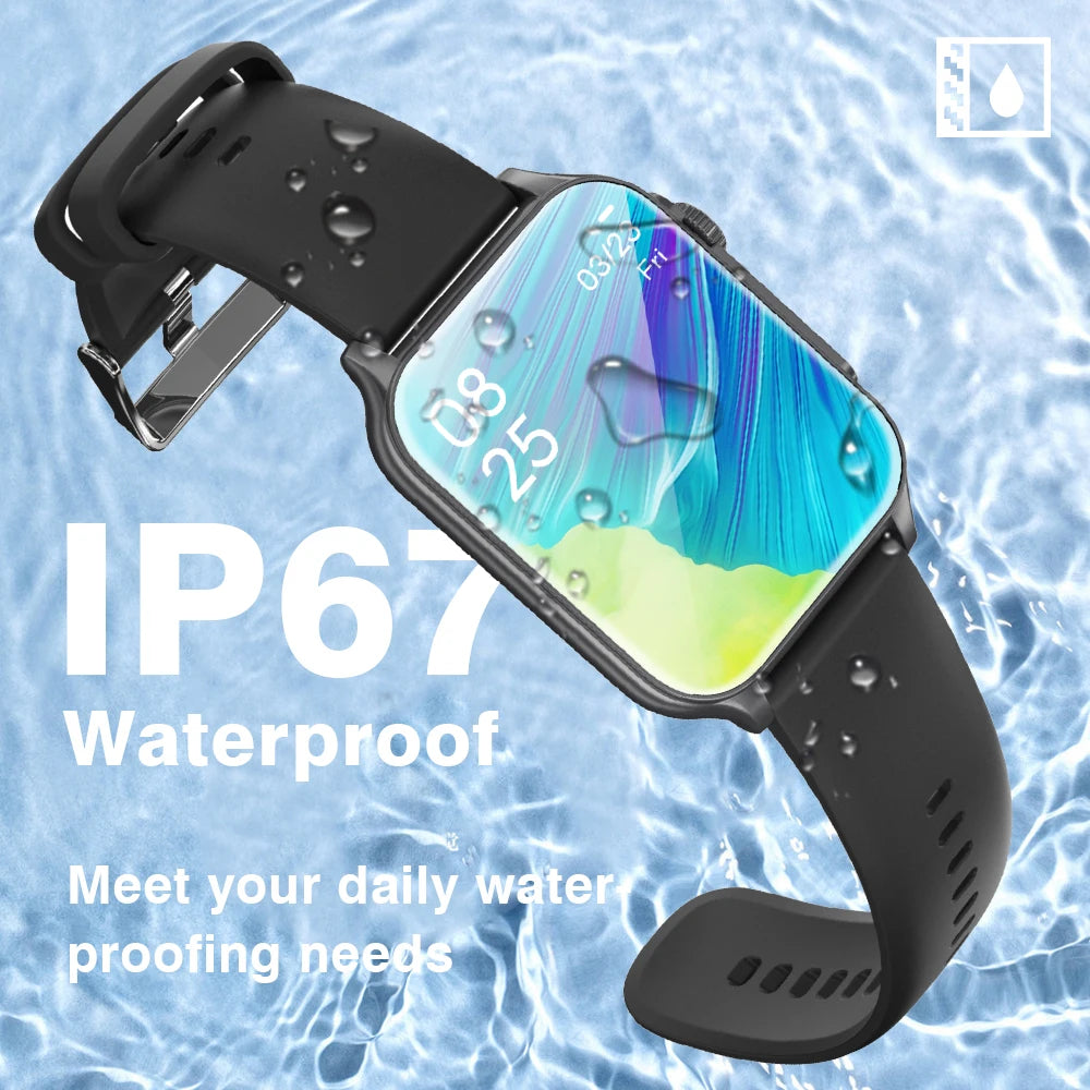 AOLON P6 1.96'' Amoled Smartwatch Men Health Monitoring IP68 Waterproof/BT5.4 Voice Calling Smart Watch Women