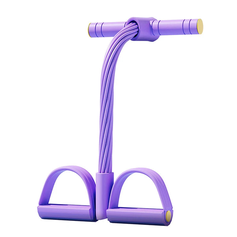 10-Tube Yoga Pedal Puller Woman Resistance Bands Abdomen/Waist Arm Training Elastic Pull Rope Fitness Equipment