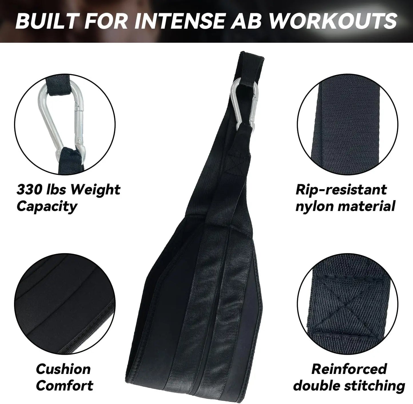 A Pair Heavy Duty AB Sling Straps Suspension Rip-Resistant Fitness/for Pull Up Bar Hanging Leg Raiser Gym Home Fitness Equipment