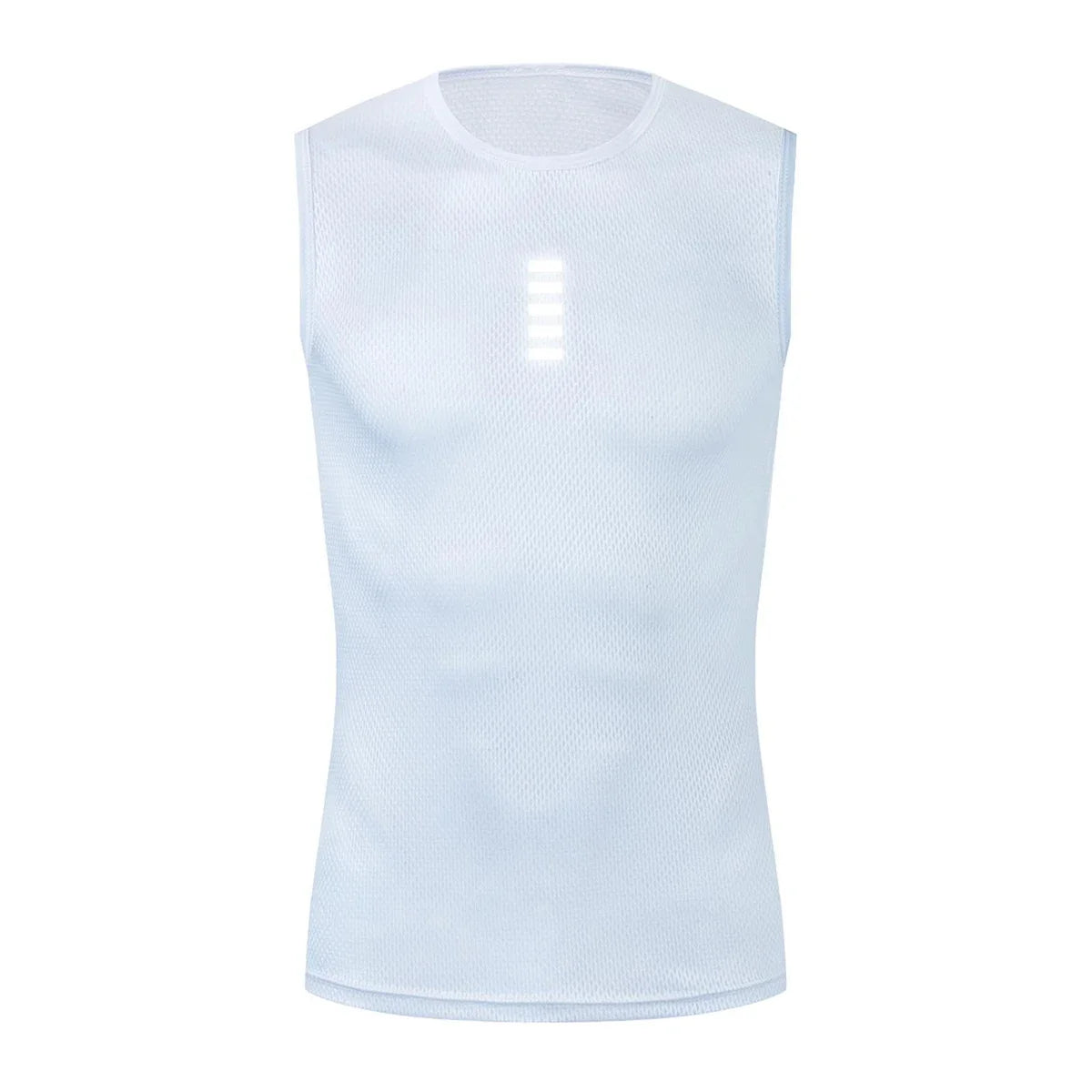 Reflective Cycling Base Layers White Cycling Undershirt Quick Dry Vest/Sport Tank Top Tight Vest High Elastic Vest Bike Jersey