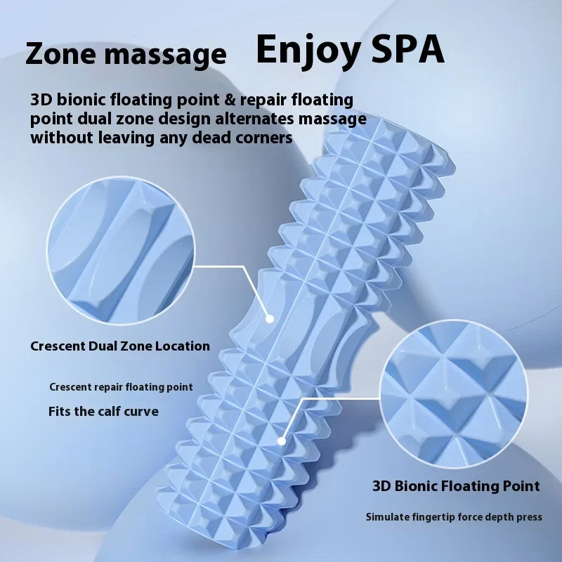 33/45cm Three-dimensional Dot Yoga Foam Roller Body Sculpting Home Gym/Whole Body Muscle Massage Relaxer Sports Rehabilitation
