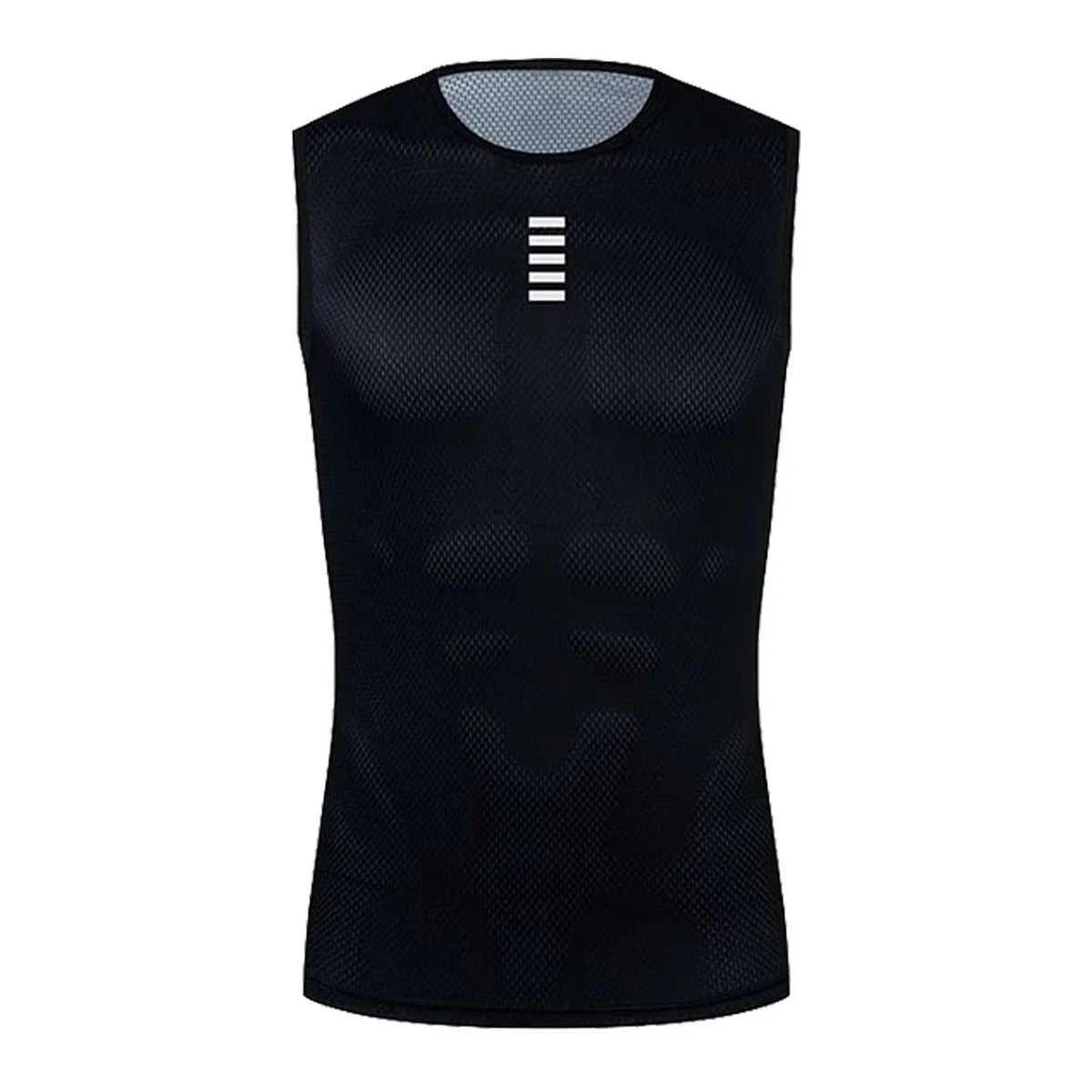 Reflective Cycling Base Layers White Cycling Undershirt Quick Dry Vest/Sport Tank Top Tight Vest High Elastic Vest Bike Jersey