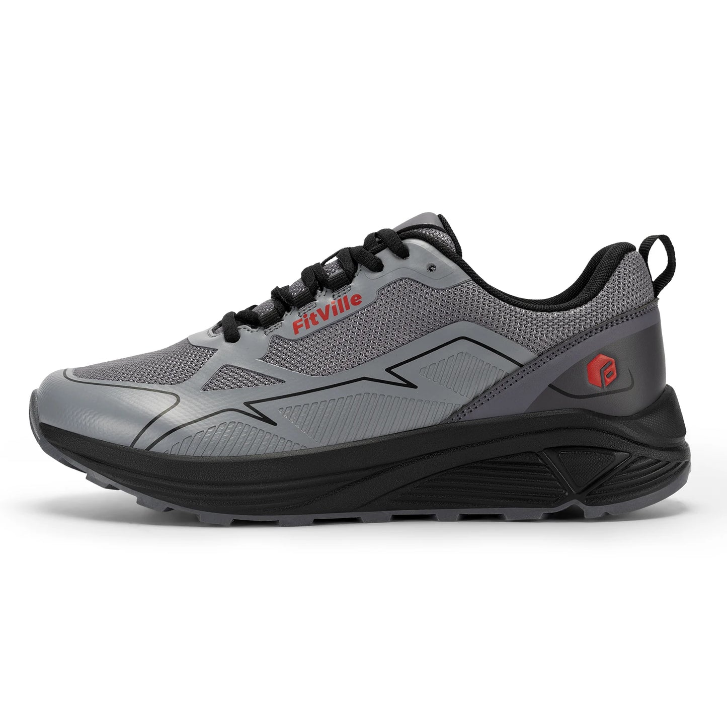 FitVille Extra Wide Trail Running Shoes Non-Slip Men's Sneakers/Lightweight for Male Swollen Feet Arch Support Pain Relief
