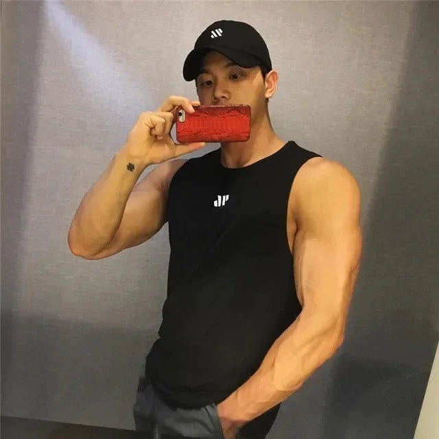 Mens fitness gyms Tank top men Fitness sleeveless shirt Male mesh breathable/Sports vest Undershirt Gyms Running vest men