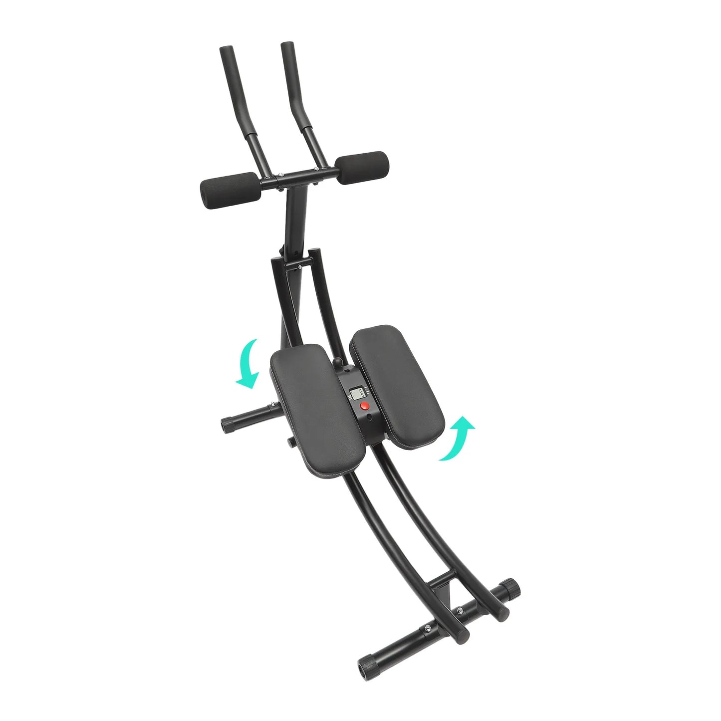 Foldable Ab Machine, 0-180° Rotation/Carbon Steel 330lbs Capacity, Silent Rollers