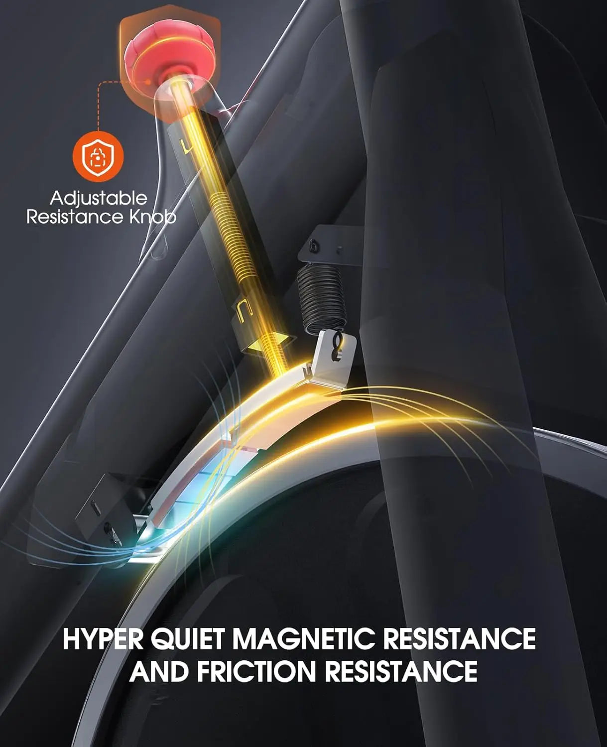 Exercise Bike, Adjustable Magnetic/Brake Pad Resistance Silent Belt Drive/Indoor Cycling Bike for Home Cardio, Fitness Station