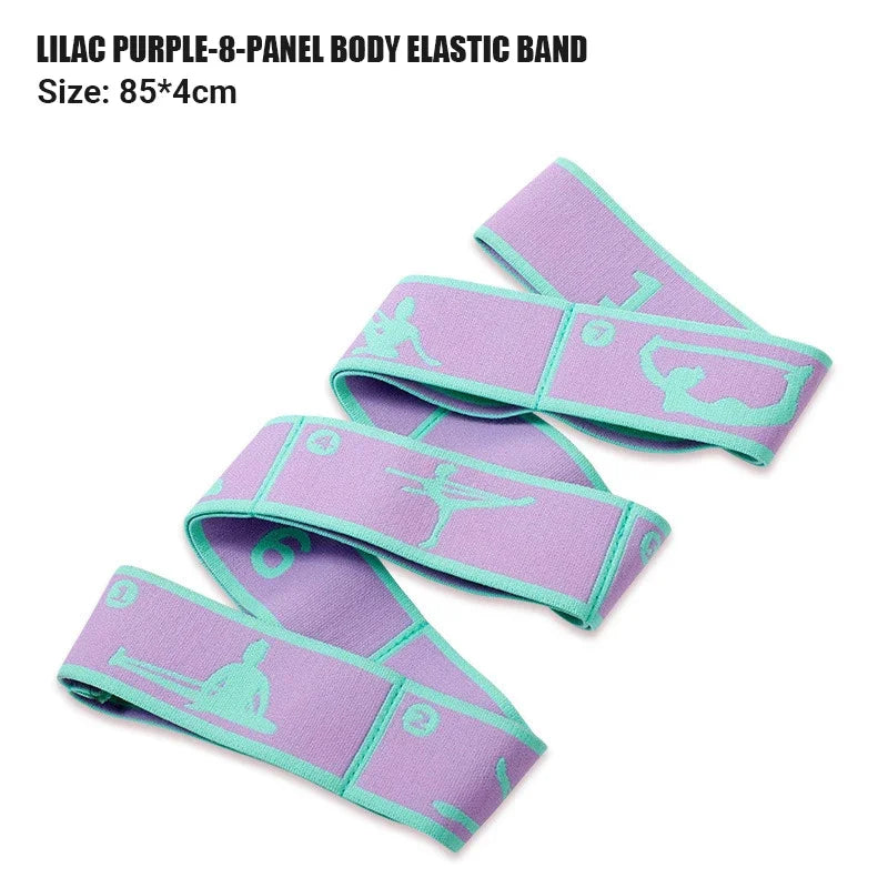 Multi-Section Elastic Yoga Resistance Bands Adult Child Dance Training/Gym Home Pilates Exercise Pull Strap Belt Fitness Sport