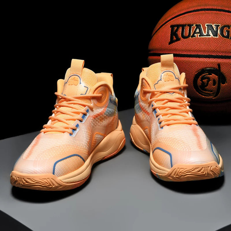 Men's Basketball Shoes Mid Basketball Sneakers/Non-Slip Outdoor Cushioning Workout Shoes