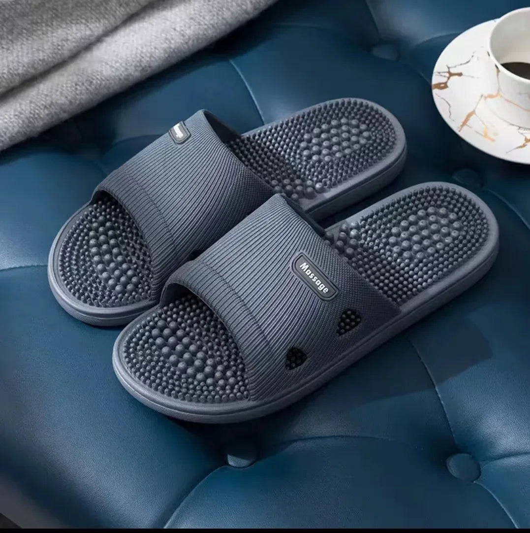 Solid Color Women's Slippers Bathroom Anti-slip/Massage Sandals Women Simple Soft Bottom Health Shoes