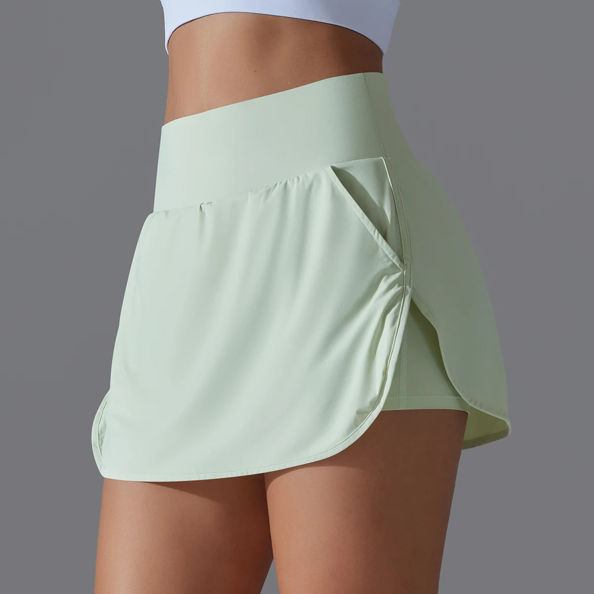 Outdoor Sports Yoga Skirt Badminton Tennis Skirt High Waist/Breathable Sweat Skirt Active Athletic Yoga Fitness Skirt Short