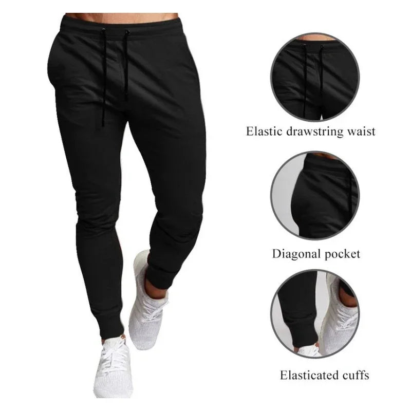 Casual Pants Men's Jogger Sweatpants Large Size Elastic Waist Sports/Casual Trousers Loose Fitness Clothes Spring Thin Pants