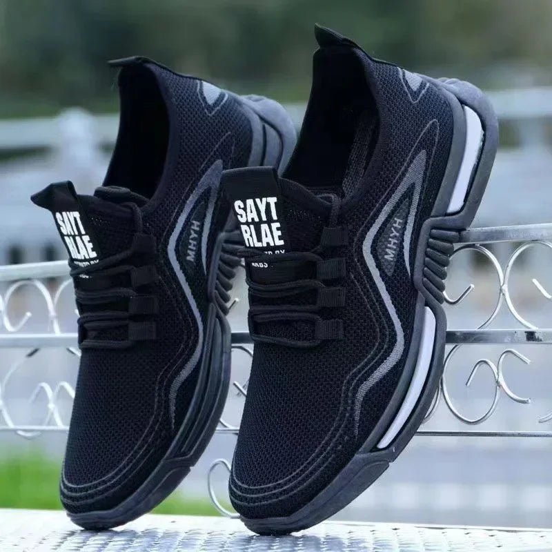 Men Shoes Slip on Fashion Sneakers Male Sport Running Shoes/Breathable Gym Training Walking Tennis Shoes Non Slip Workout Flats